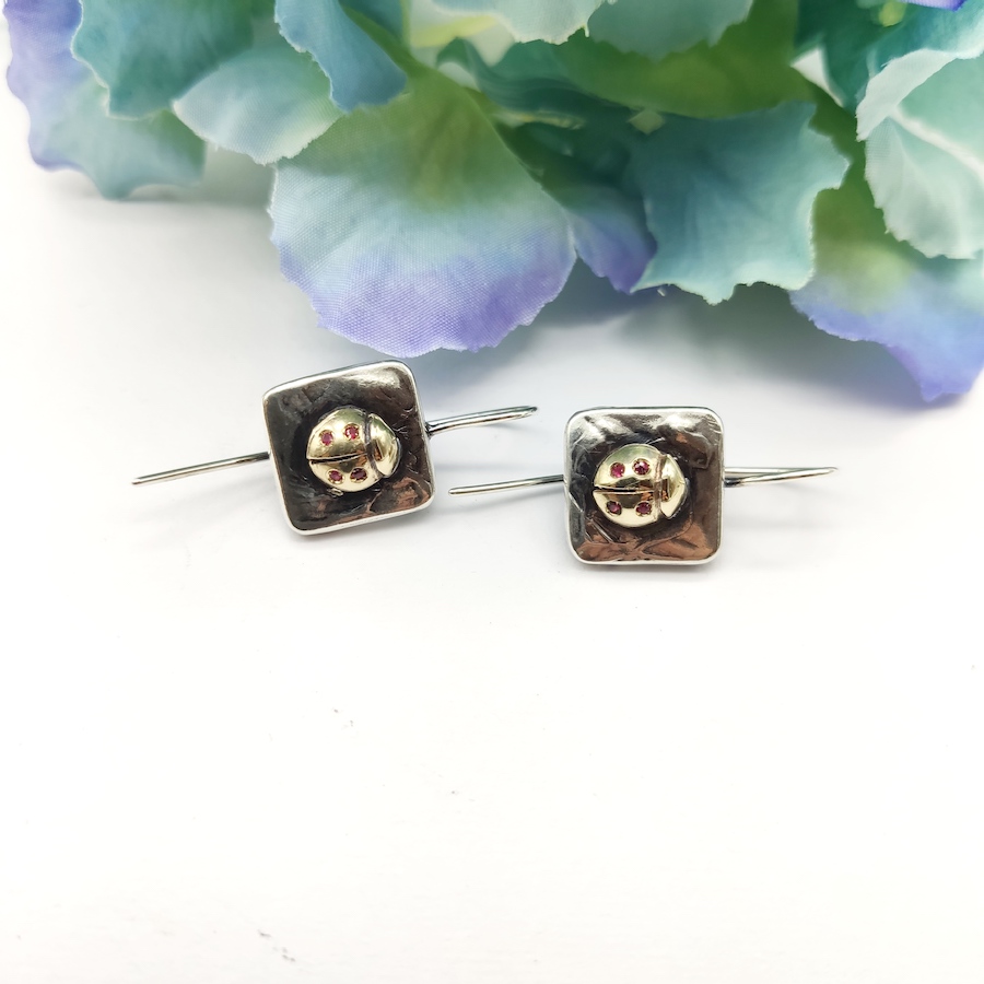 Orecchini Portabene Coccinella