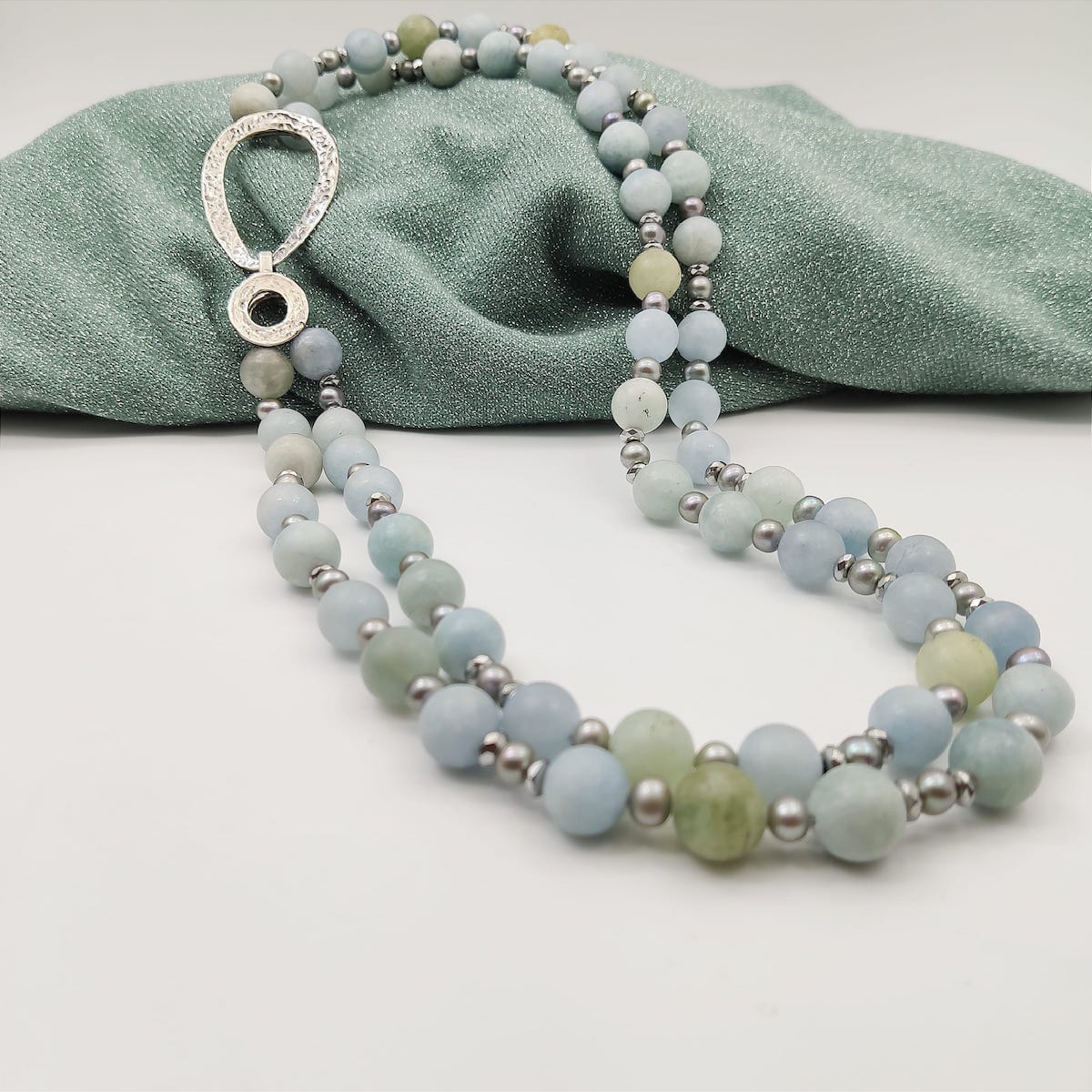 Collana Circle - acquamarina
