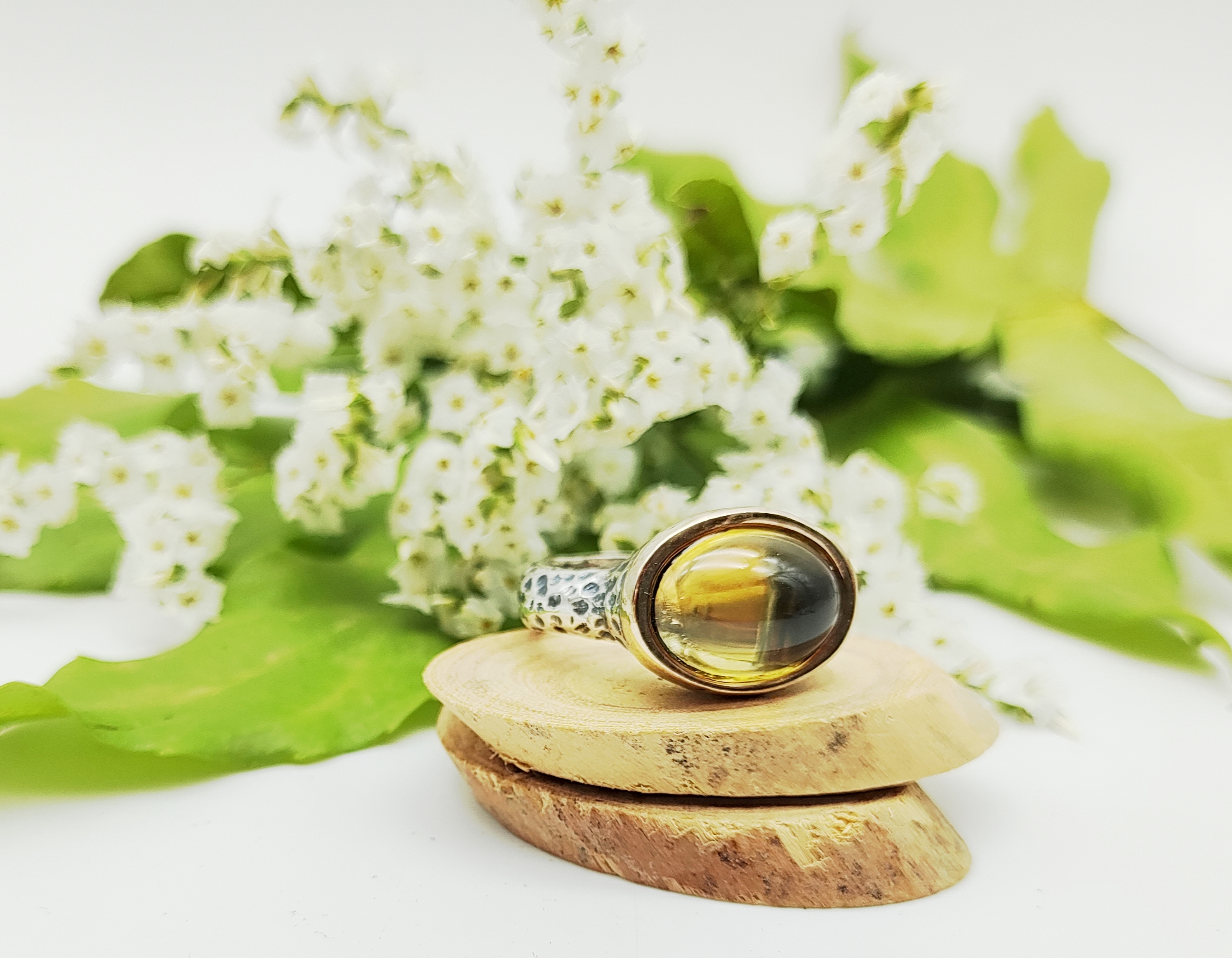 Anello Bubbles Cab Topazio Citrino