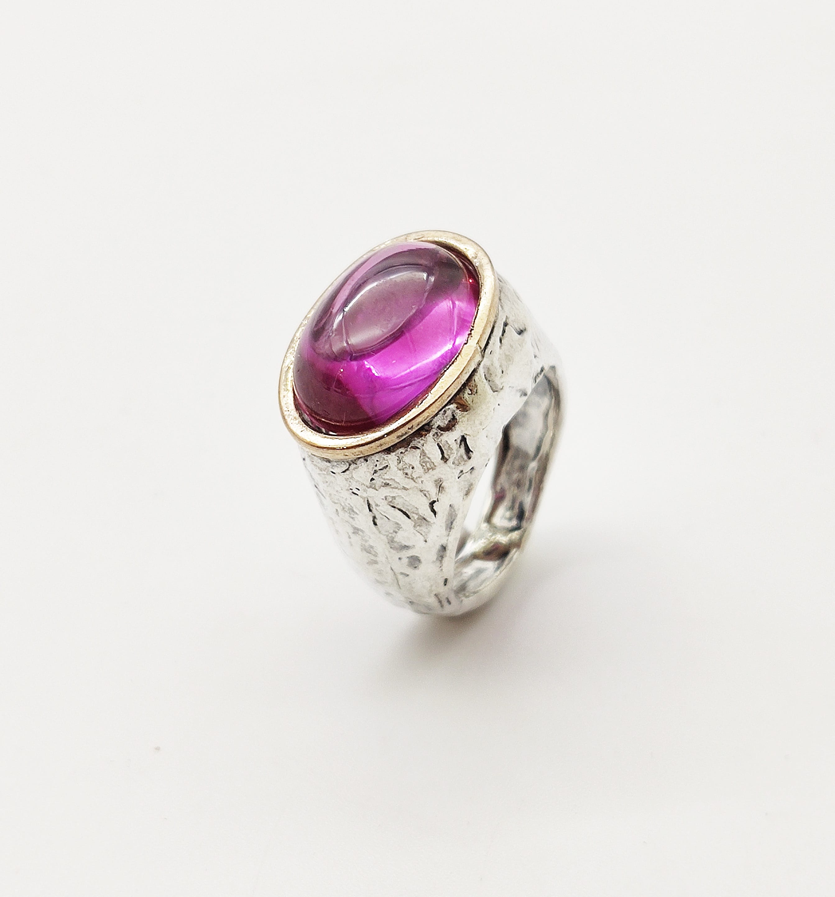 Anello Cab mignolo tormalina rosa