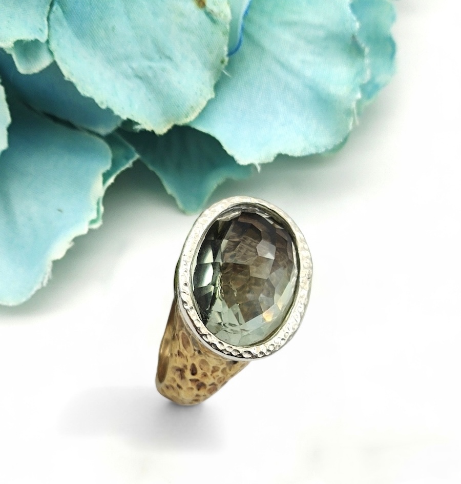 Anello Sorrento prasiolite