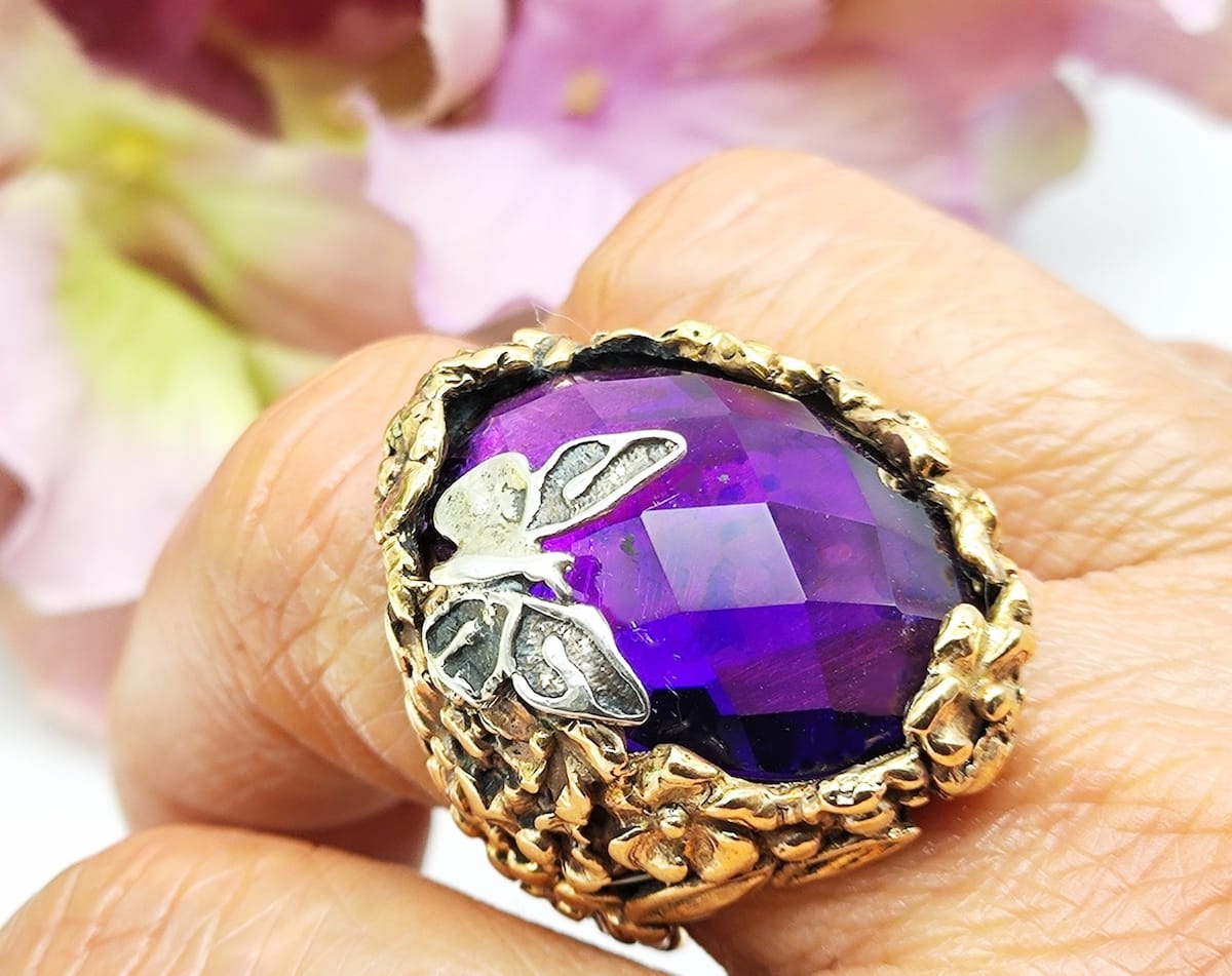 Anello Bouquet Ametista