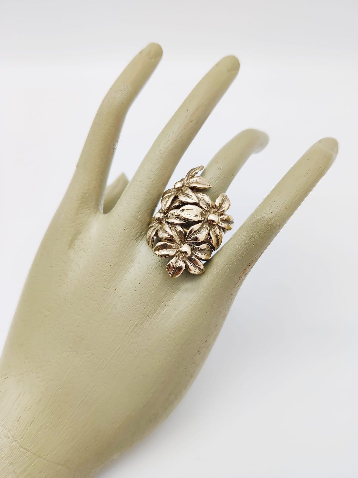 Anello flowers bronzo