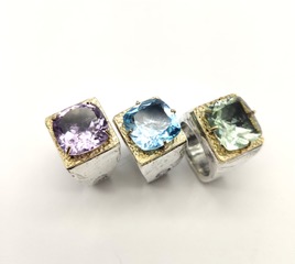 Anello Scudo Ametista