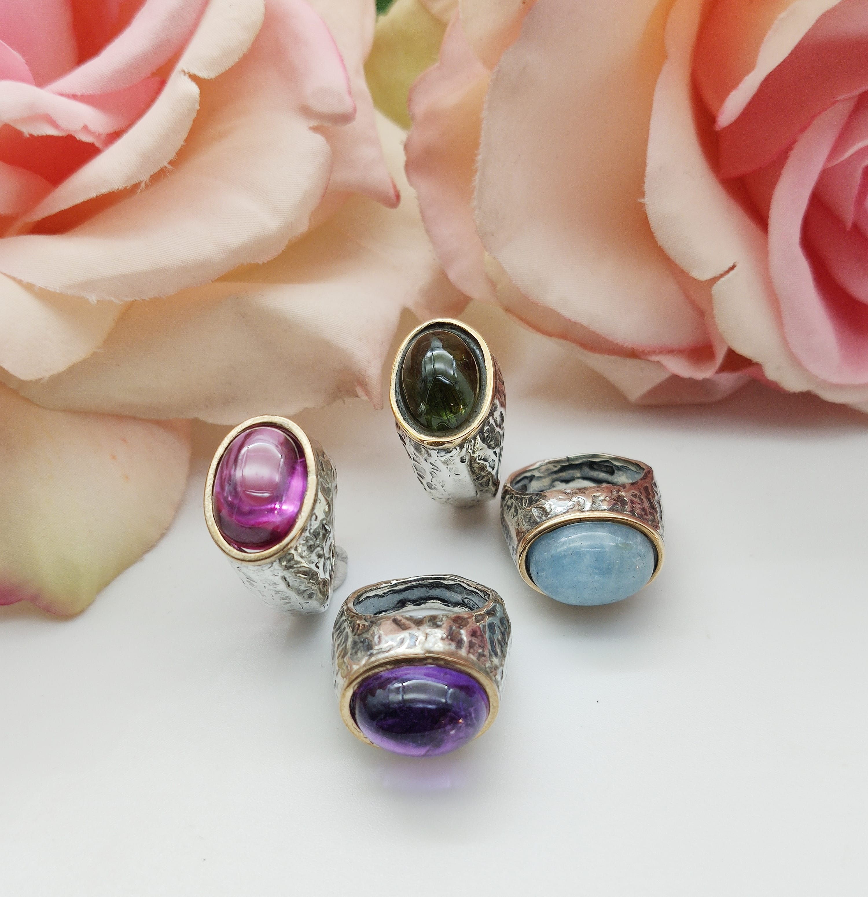 Anello Cab mignolo tormalina rosa